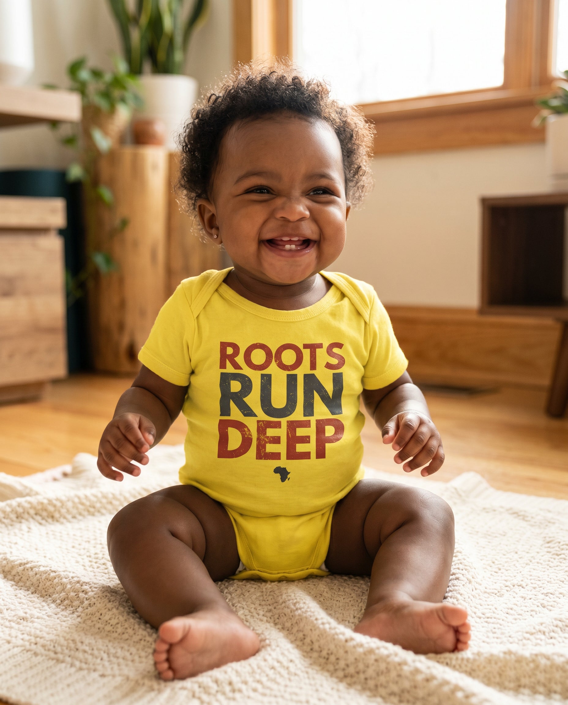 Roots Run Deep Baby Onesie - lifestyle photo