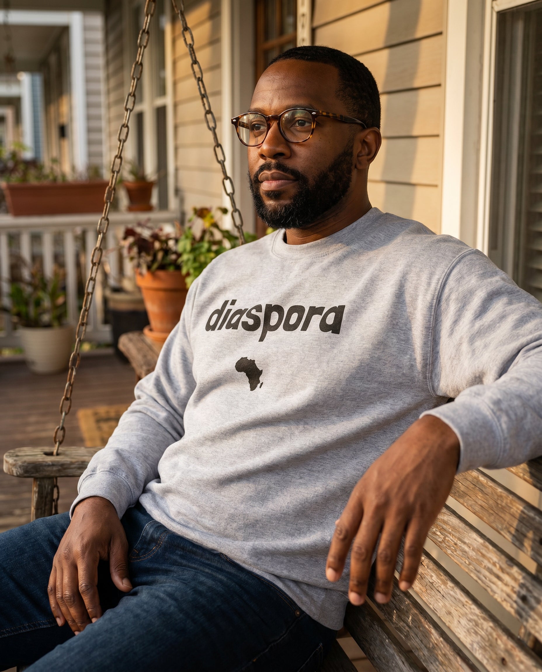 African Diaspora Sweatshirt — lifestyle photo | Origins Clothing Co