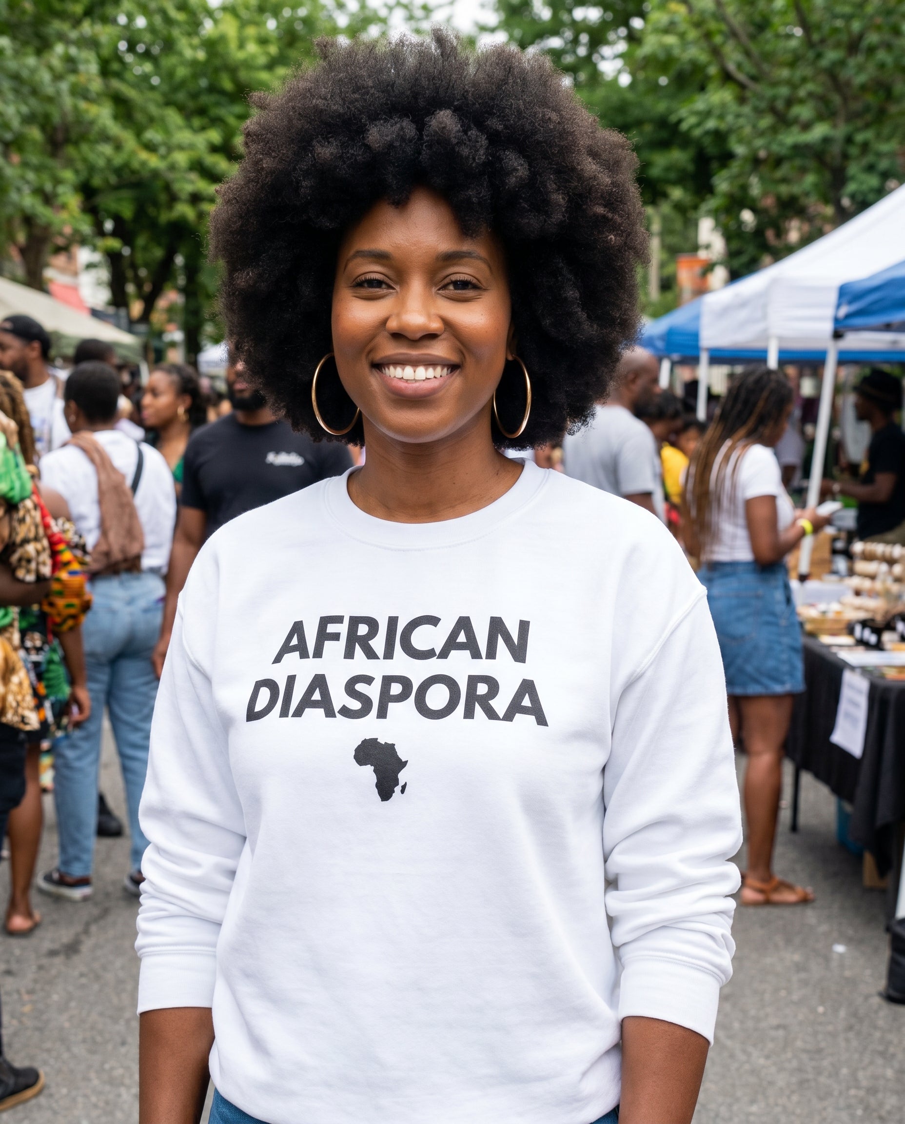 African Diaspora Sweatshirt — lifestyle photo | Origins Clothing Co