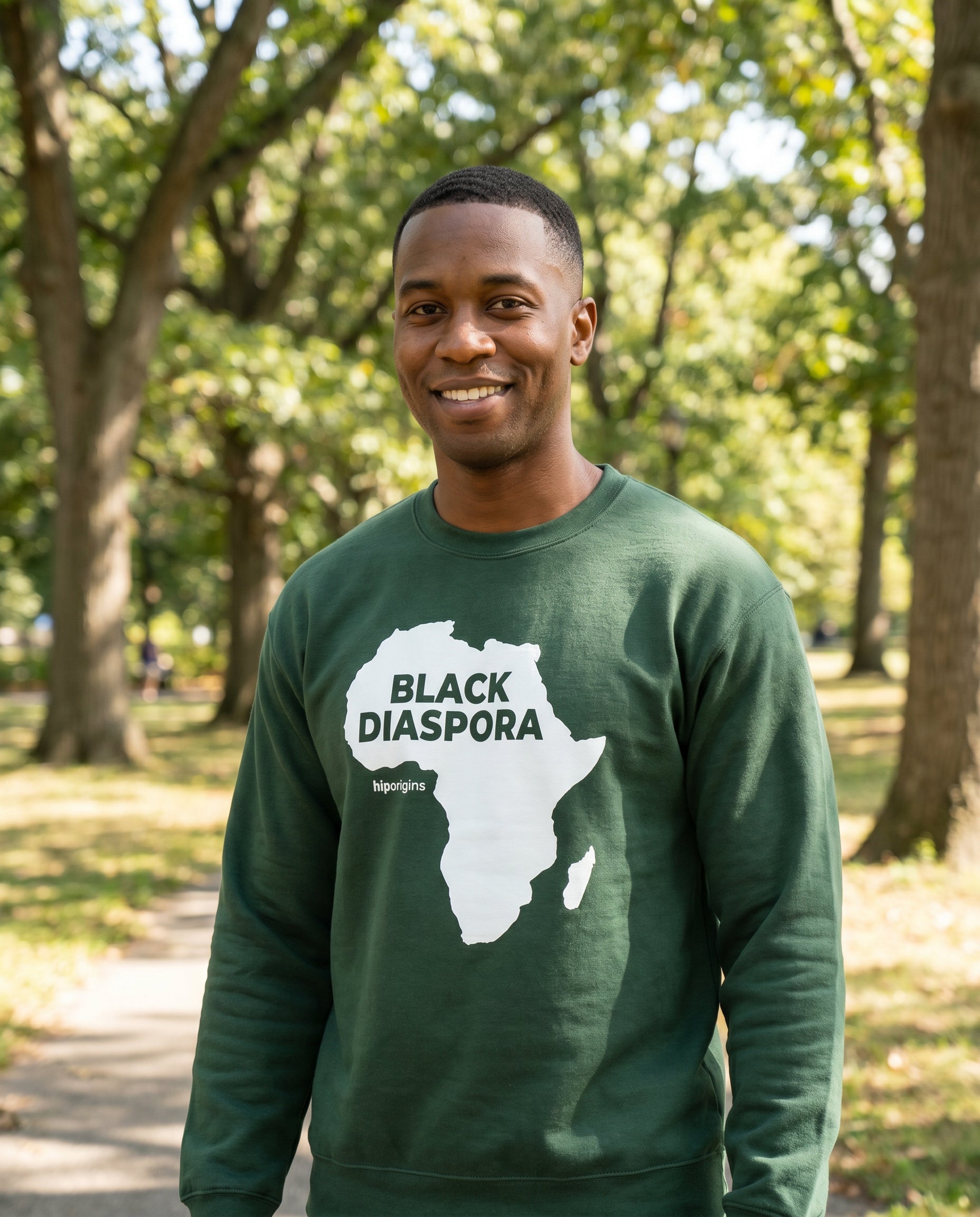 Black Diaspora Sweatshirt — lifestyle photo | Origins Clothing Co