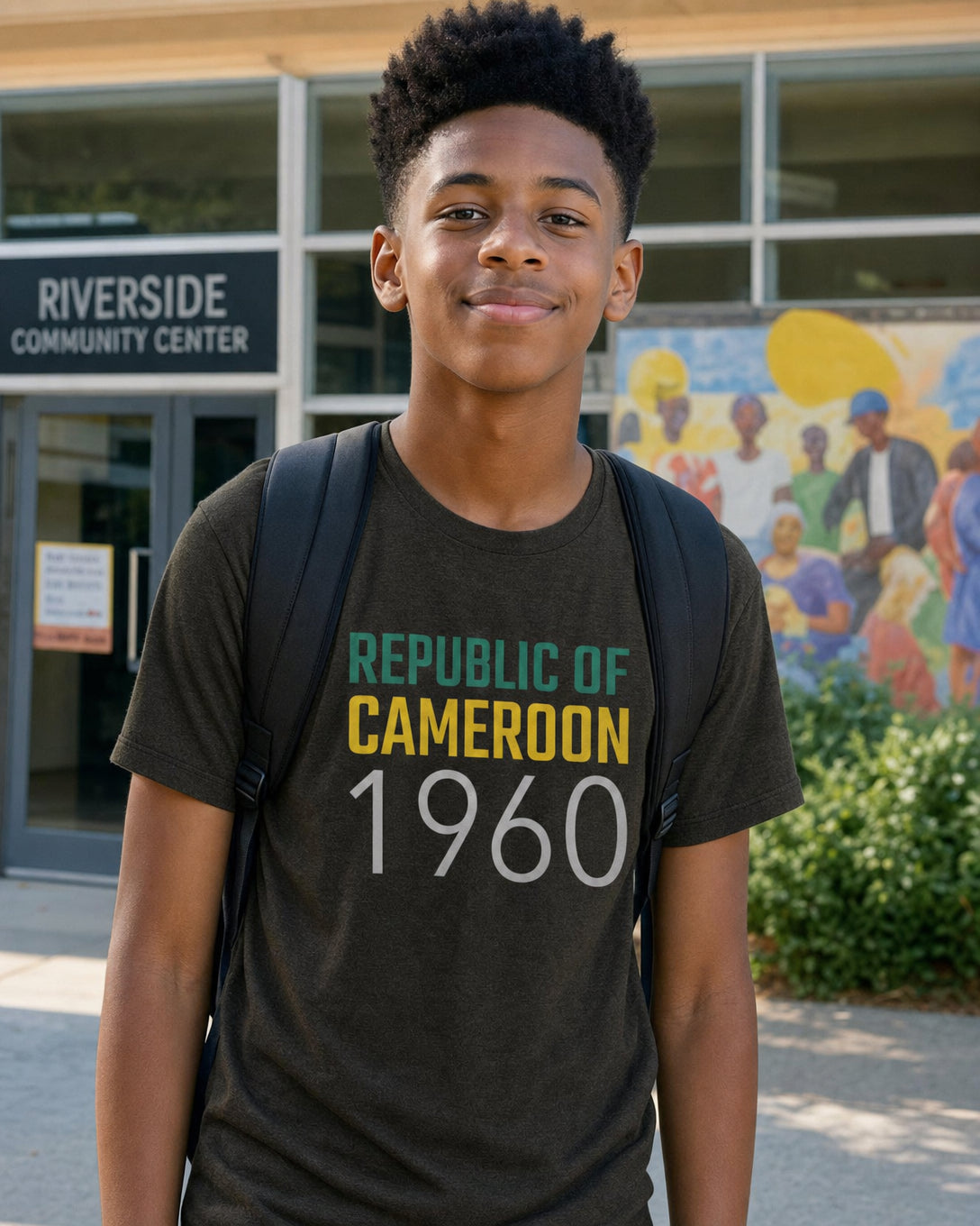 Cameroon 1960 T-Shirt — lifestyle photo | Origins Clothing Co