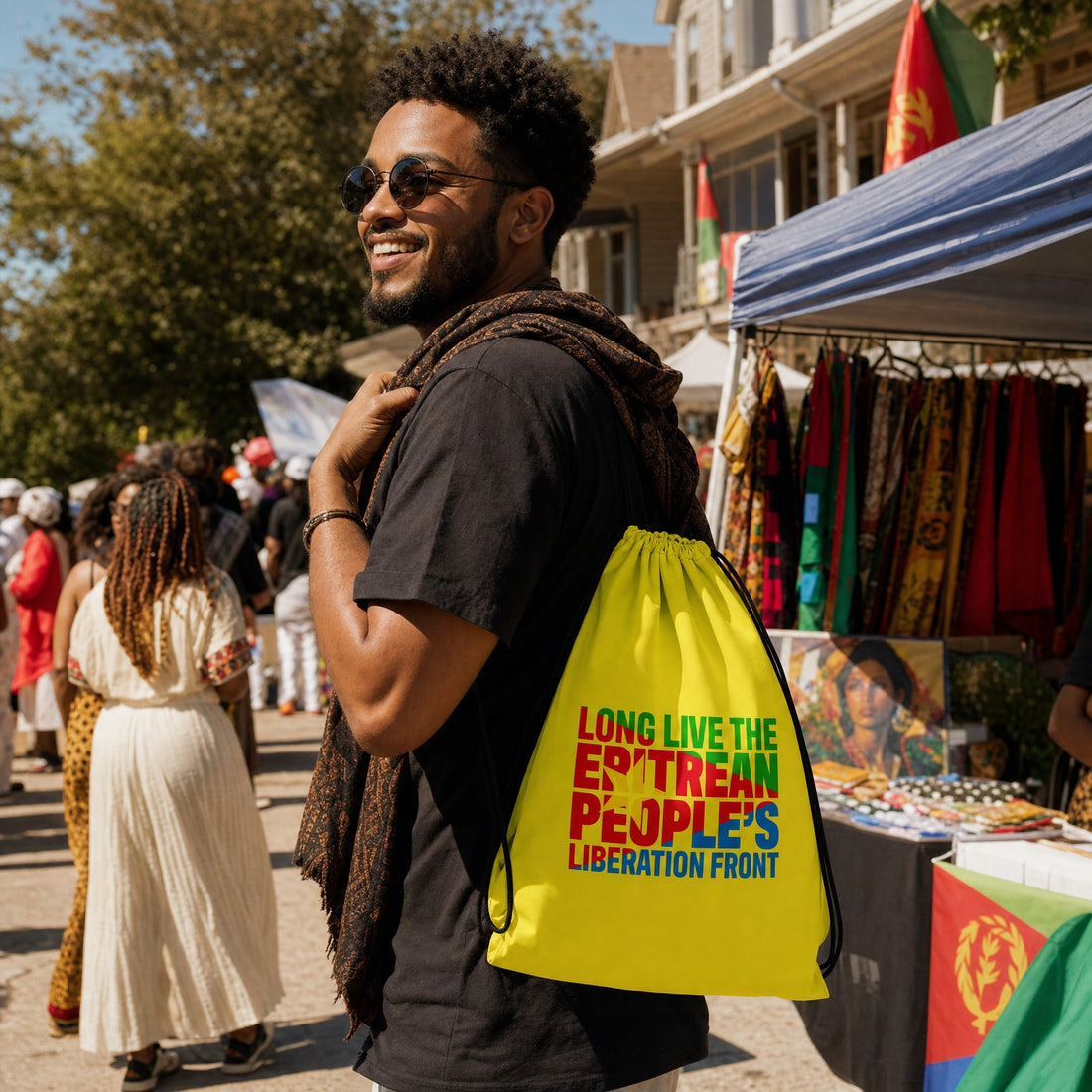 Eritrean People's Liberation Front Drawstring Bag - Origins Clothing