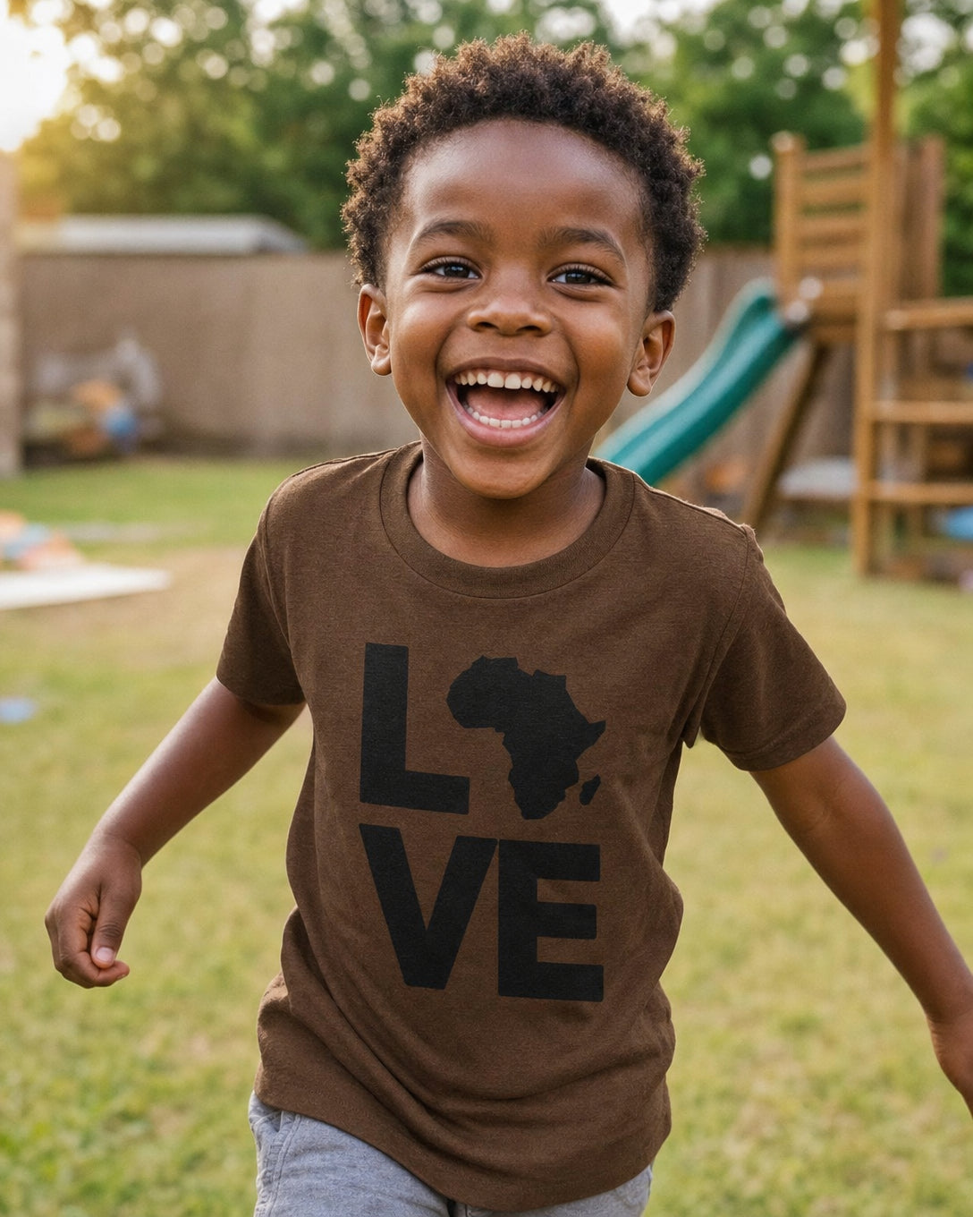 Love Africa T-Shirt — lifestyle photo | Origins Clothing Co