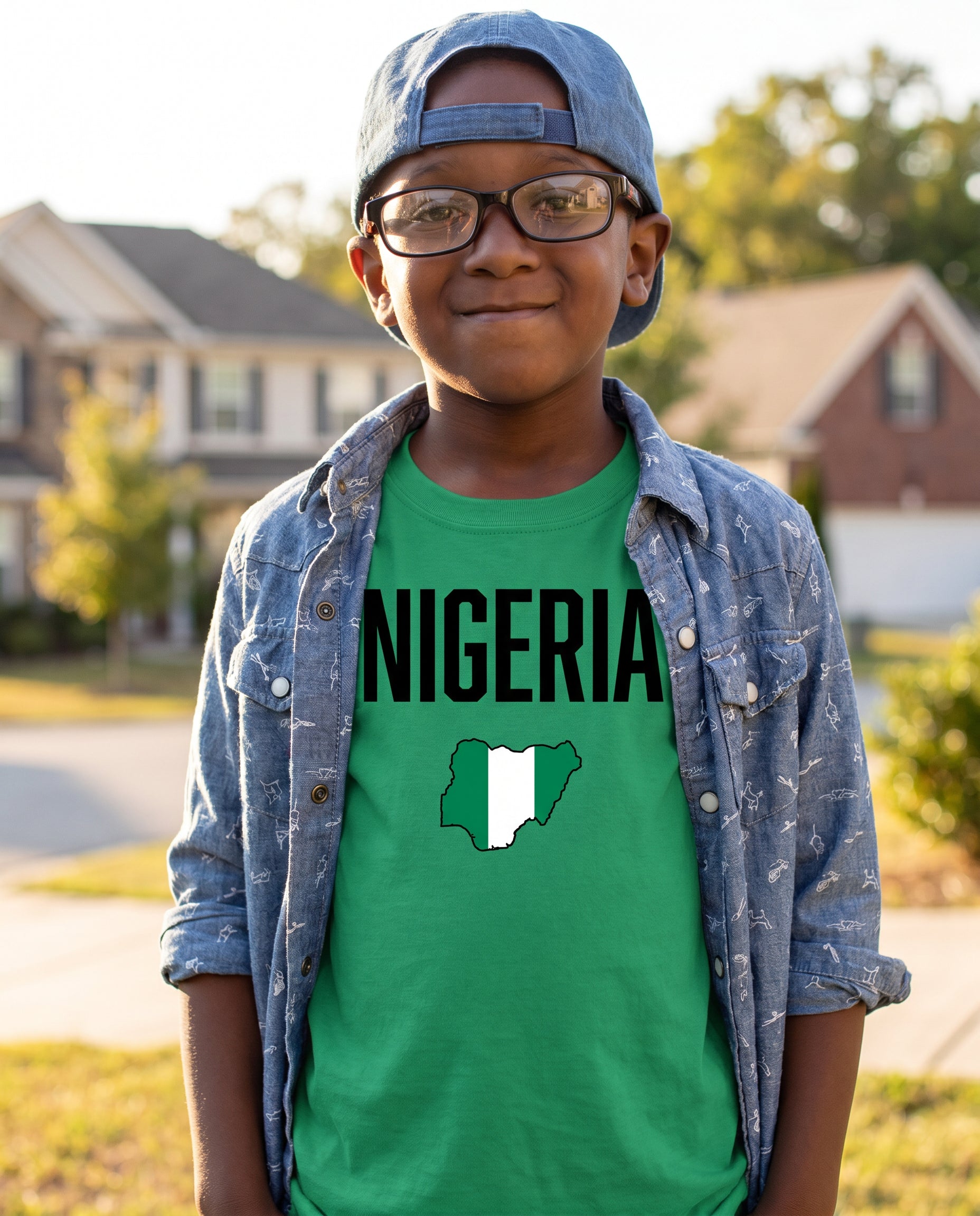 Nigeria Classic Youth T-Shirt - lifestyle photo
