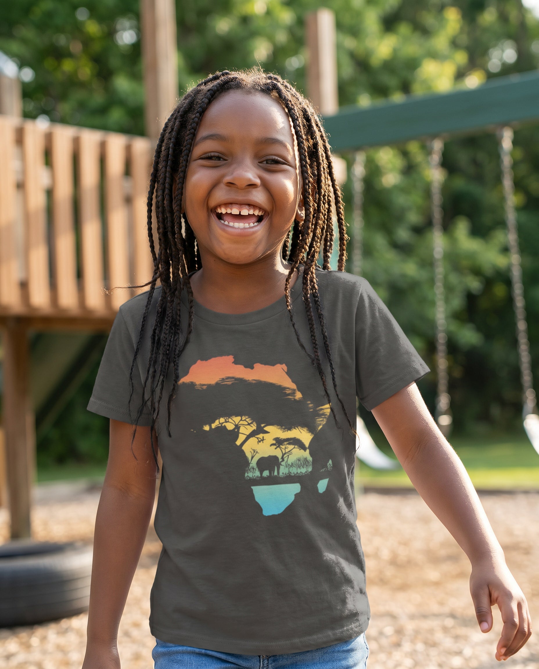 Africa in Color Youth T-Shirt - lifestyle photo