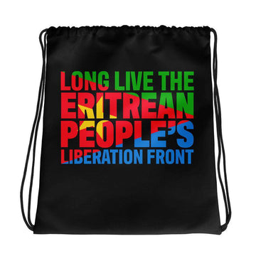 Eritrean People's Liberation Front Black Drawstring Bag - Origins Clothing