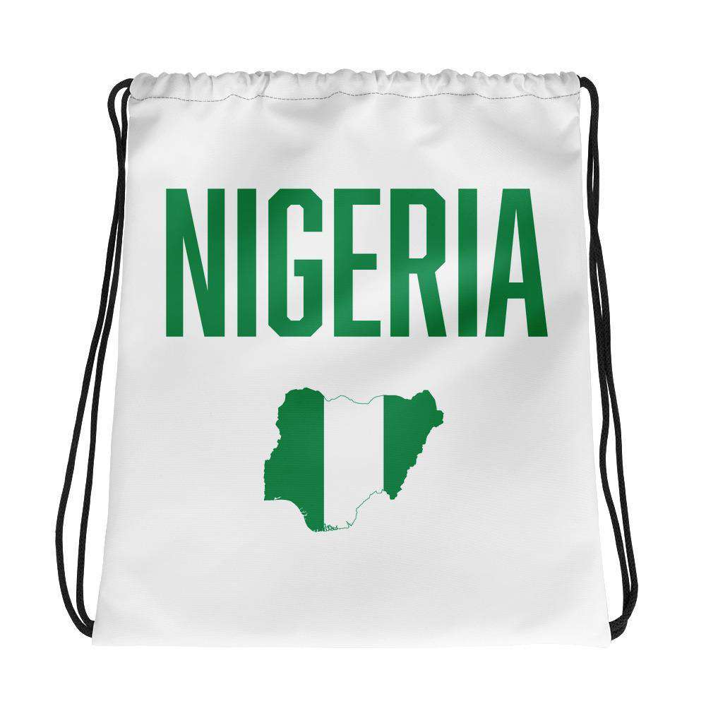 Nigeria Classic White Drawstring Bag - Origins Clothing